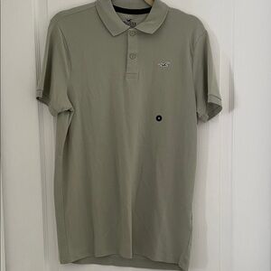 Hollister Men's Light Olive Polo Shirt